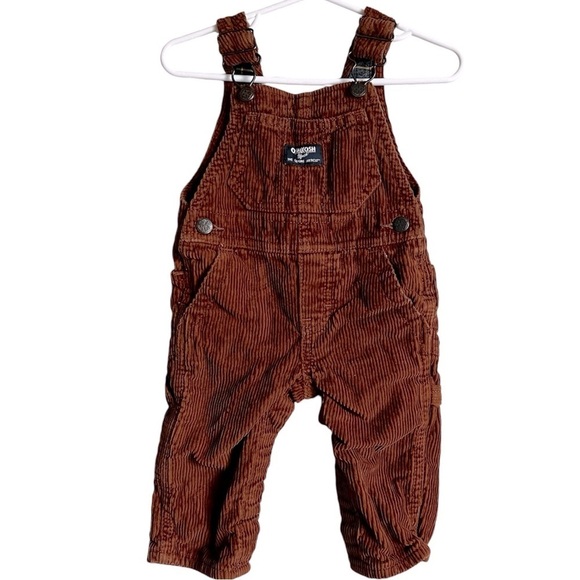 OshKosh B’Gosh Baby Boy Corduroy Fleece Lined Overalls - Picture 1 of 7